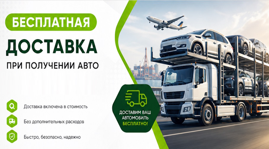 Акция! Бесплатная доставка по Уссурийске при получении авто